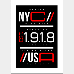 NYC USA Design Posters and Art